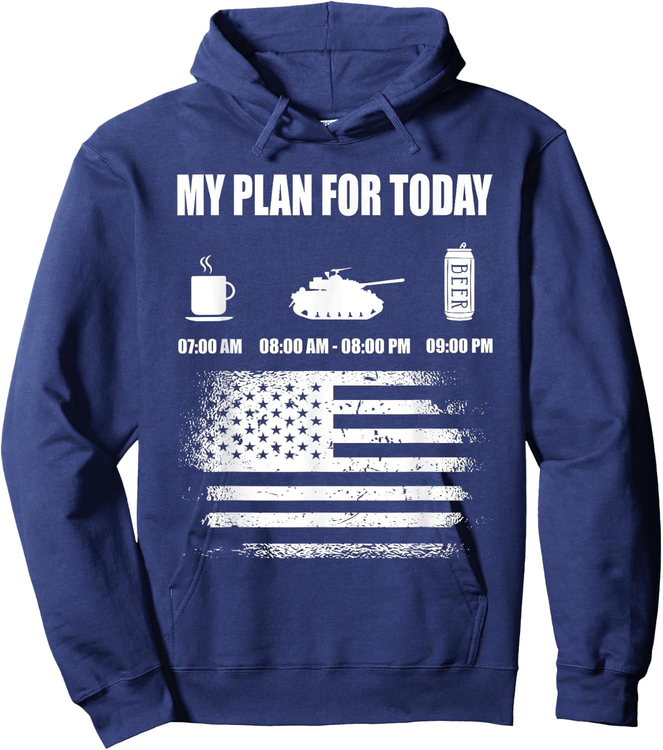 Plan For Today US Army Solider Independence Veterans Day Hoodie - Hoodie | Navy