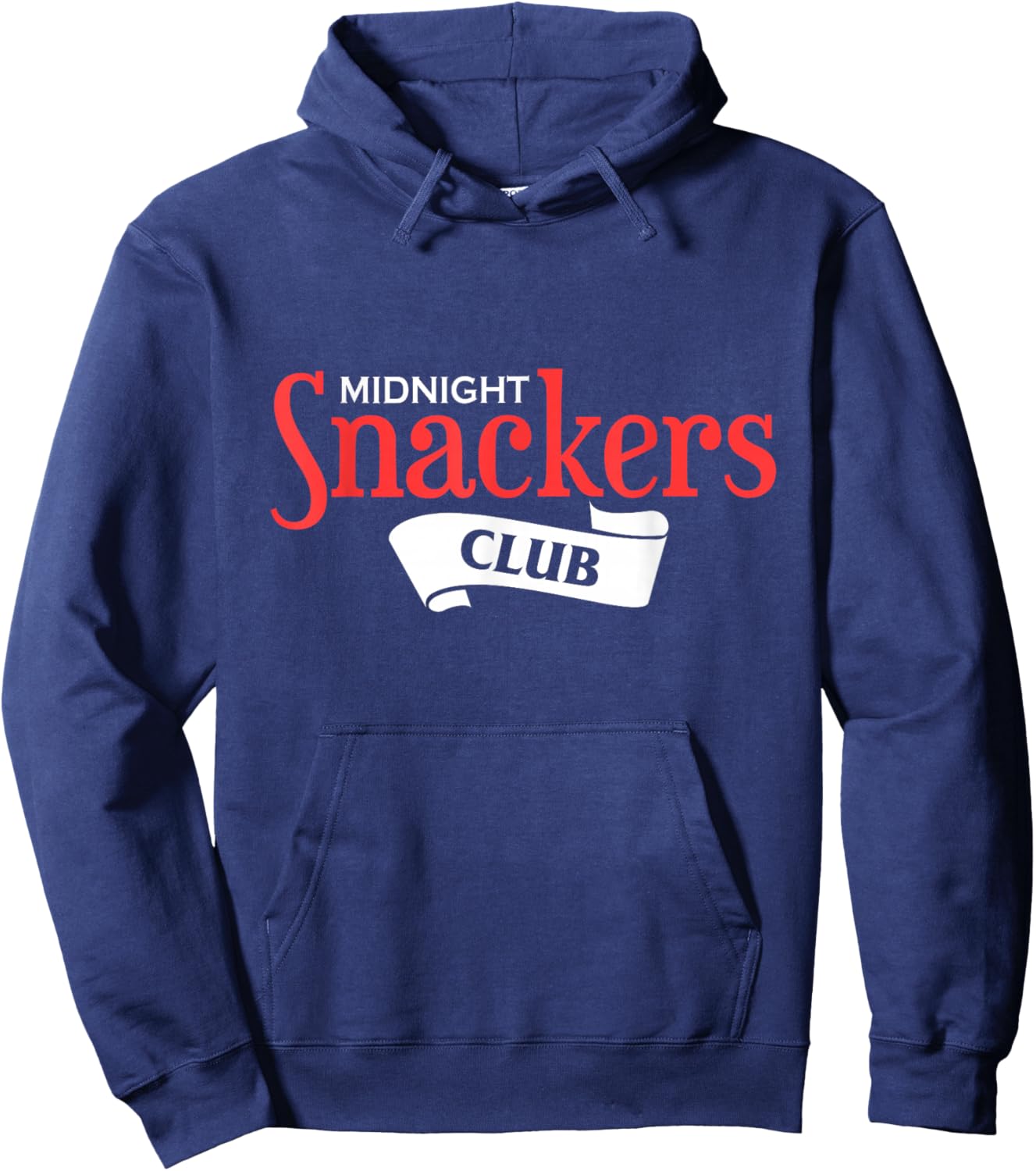 Funny Midnight Snackers Club quote design Hoodie - Hoodie | Navy
