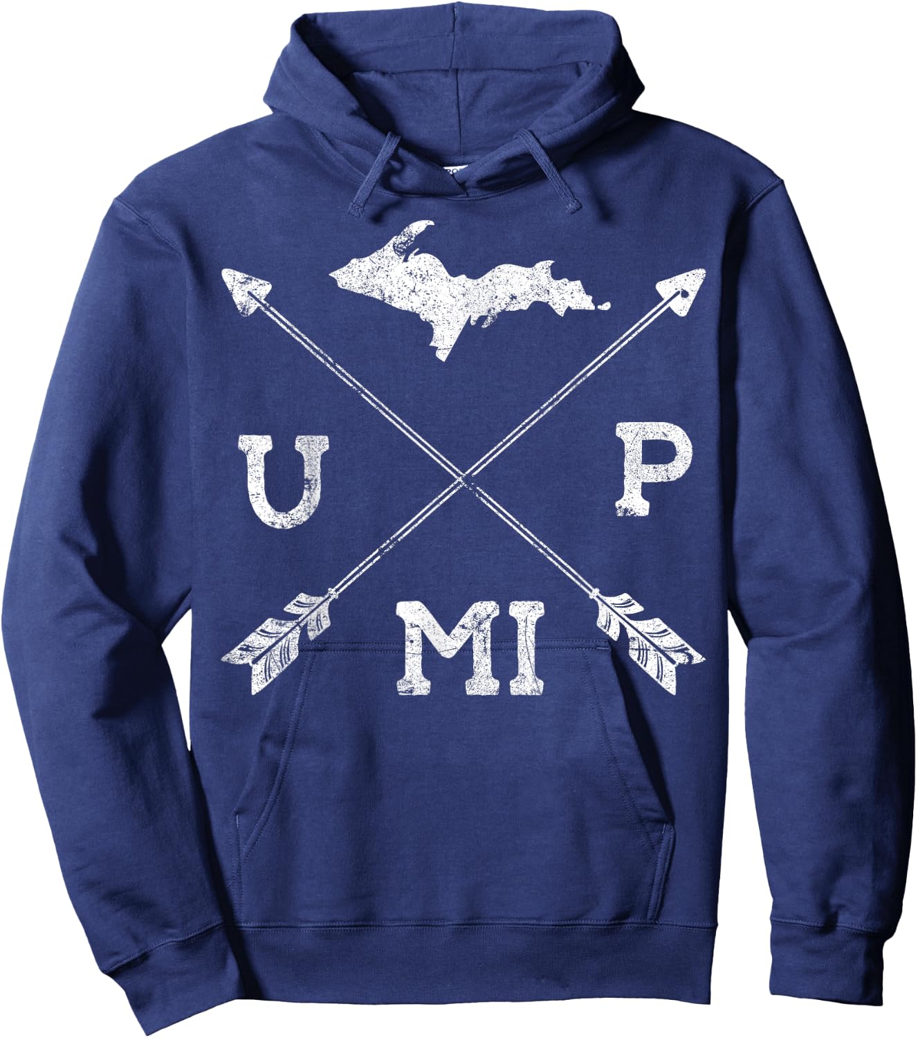 Great Lakes Michigan Yooper Michiganian MI Upper Peninsula Hoodie - Hoodie | Navy