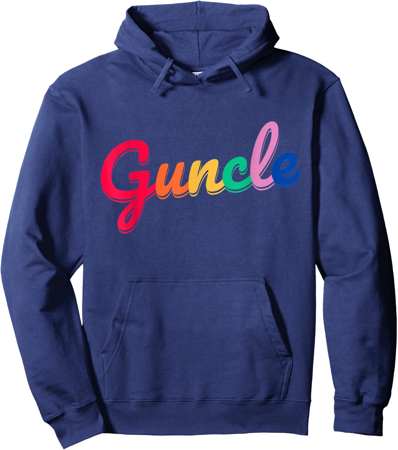 Fabulous Guncle Shirt - New Baby Gay Uncle Rainbow Hoodie - Hoodie | Navy