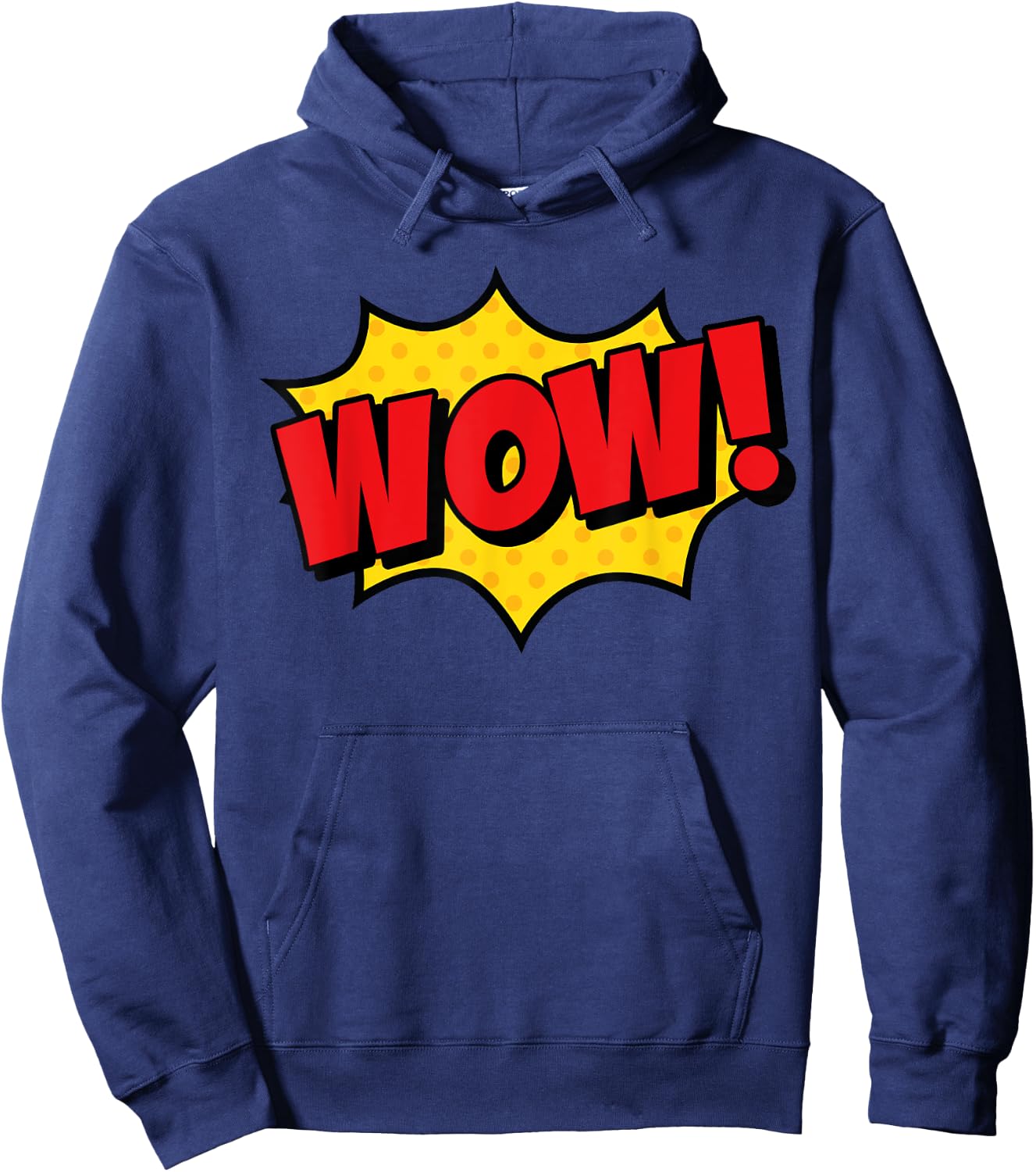WOW! Comic Book Cartoon Speech Bubble Funny Pop Art Hoodie - Hoodie | Navy