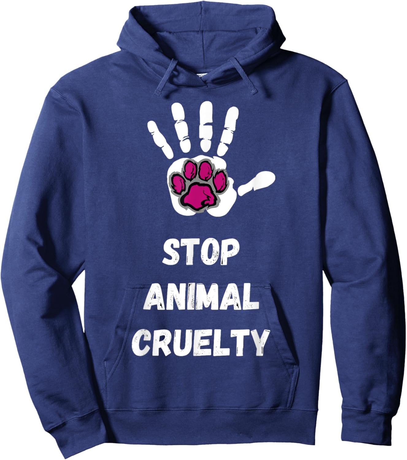 Stop Animal Cruelty Animal Lover Vegan Activist Hoodie - Hoodie | Navy