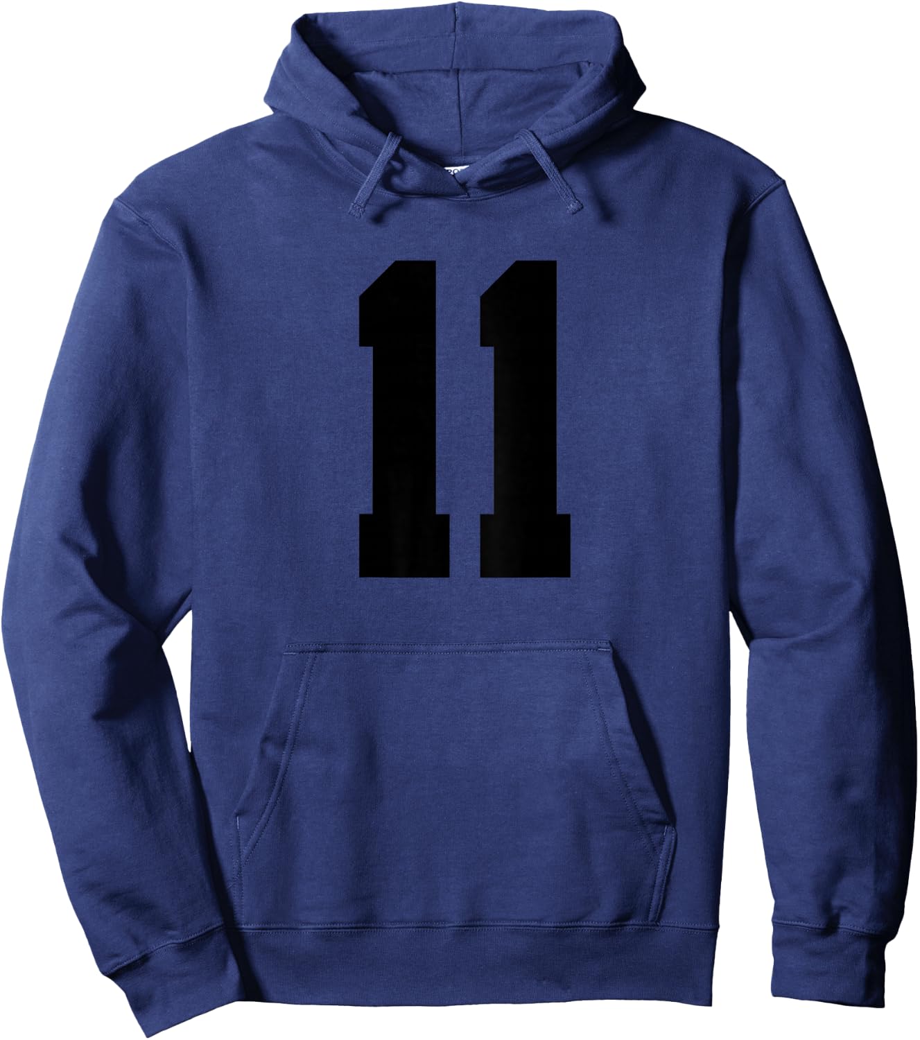 Number 11 (On Back) Sports Team Jersey Number Hoodie - Hoodie | Navy