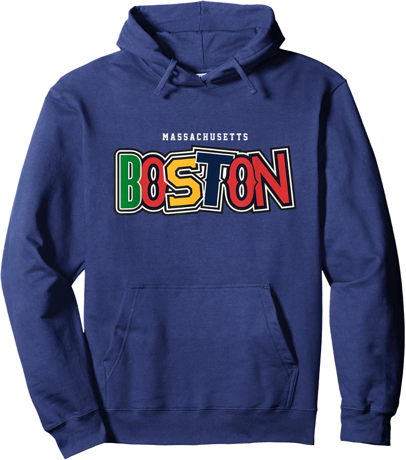 Boston Massachusetts Travel Souvenir Athletic Sport Hoodie - Hoodie | Navy