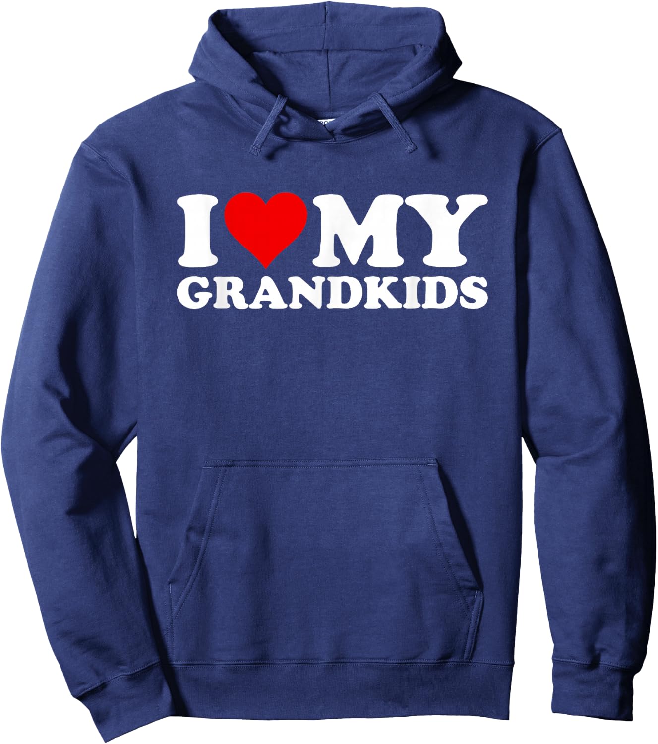 I Love Heart My Grandkids Grandchildren Grand Daughter Son Hoodie - Hoodie | Navy