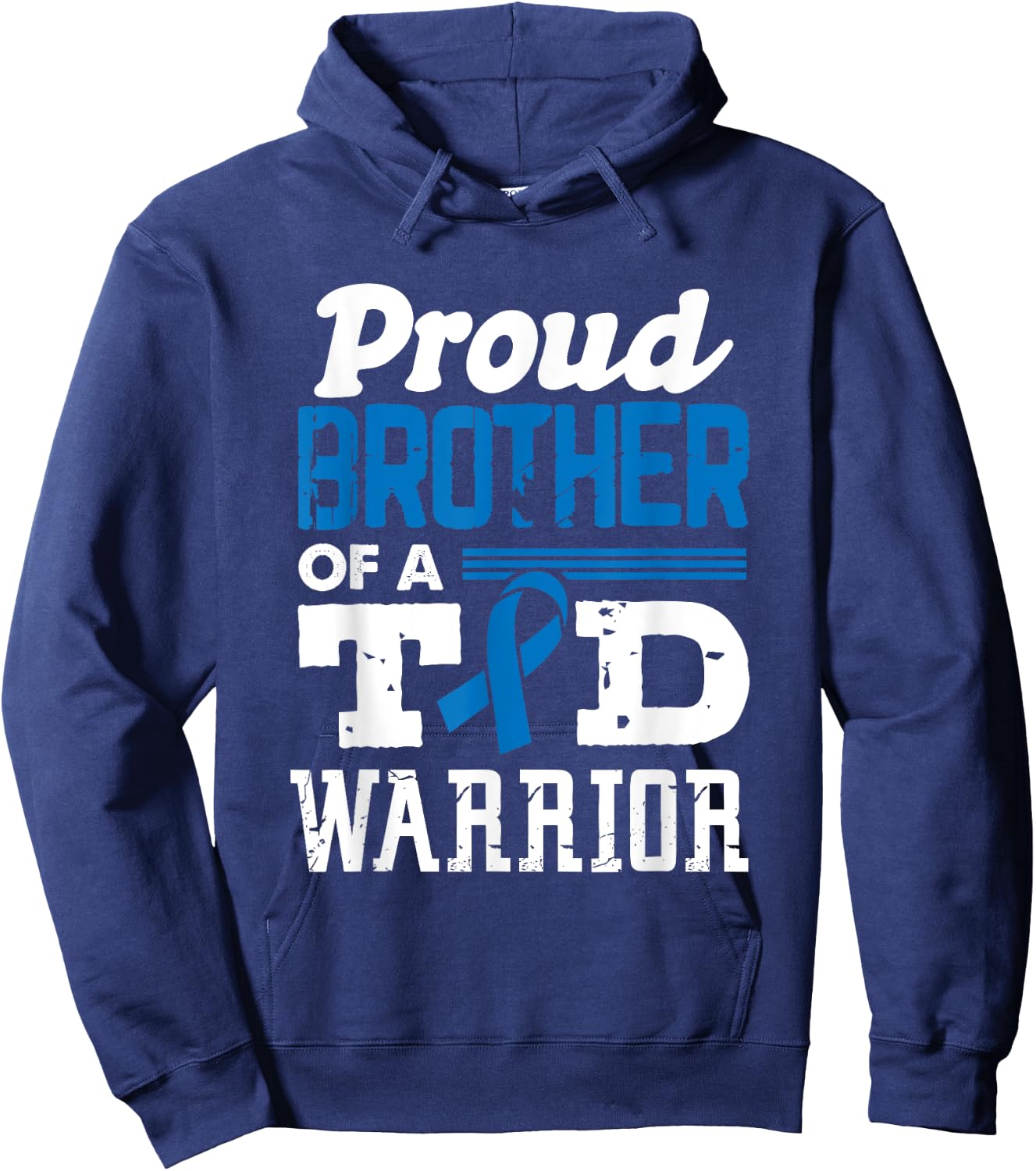Diabetes Proud Brother Of A T1D Warrior Support Month Hoodie - Hoodie | Navy