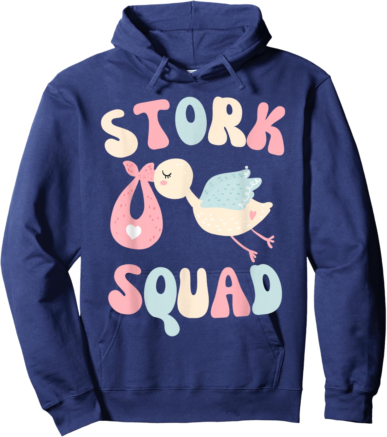 Stork Squad Matching Labor and Delivery Nurse Team Hoodie - Hoodie | Navy