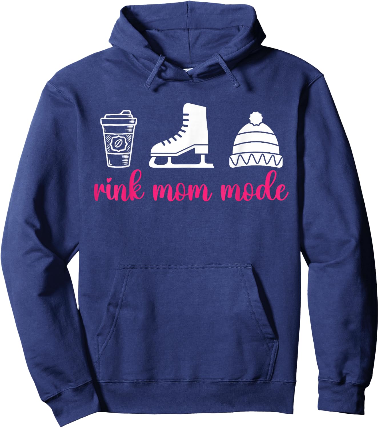 Rink Mom Mode Figure Skating Mom Of A Figure Skater Mama Hoodie - Hoodie | Navy