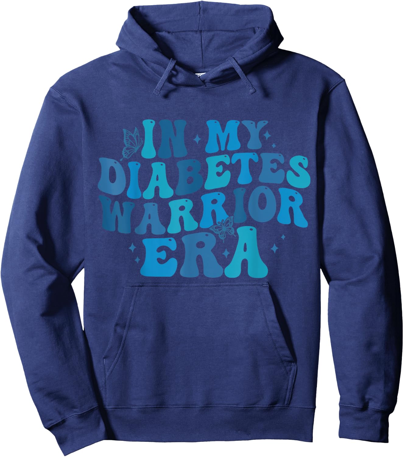 Retro In My Diabetes Warrior Era Cute T1D Diabetes Awareness Hoodie - Hoodie | Navy