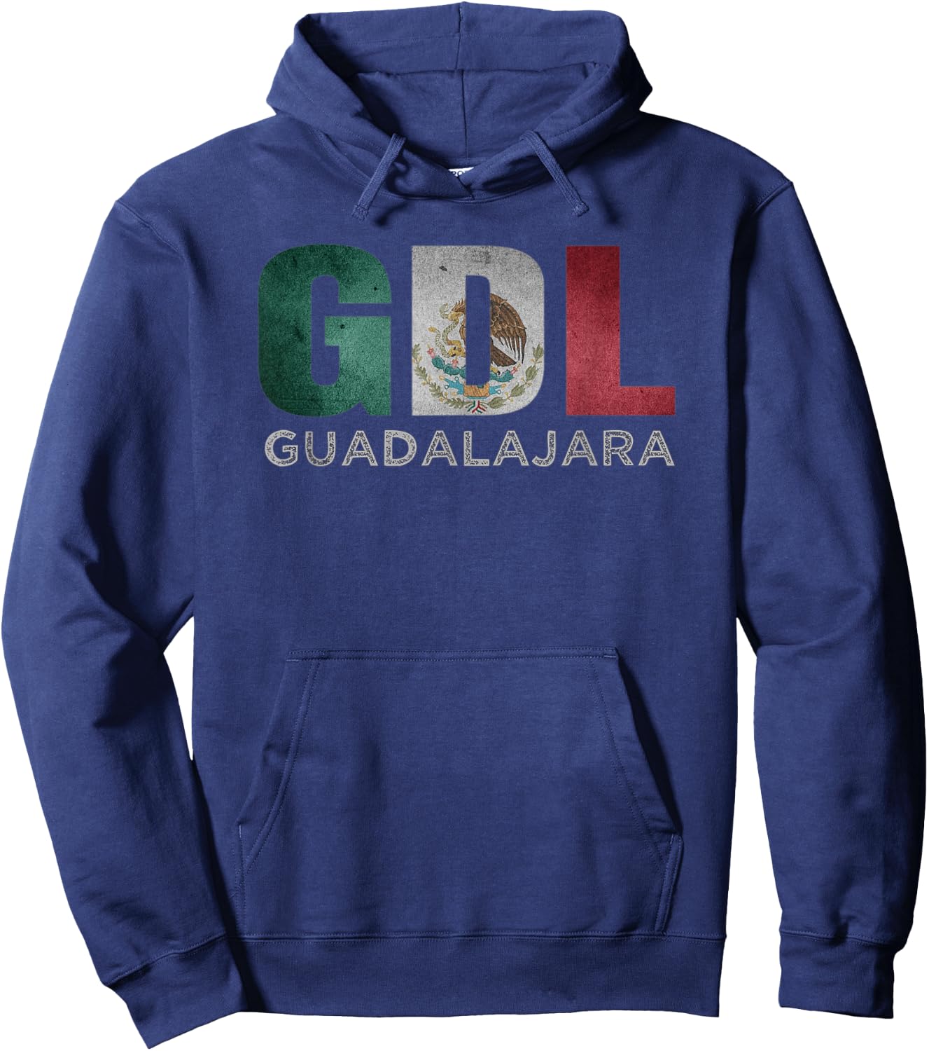 Guadalajara Mexico Flag Art Mexican Roots Airport Code GDL Hoodie - Hoodie | Navy