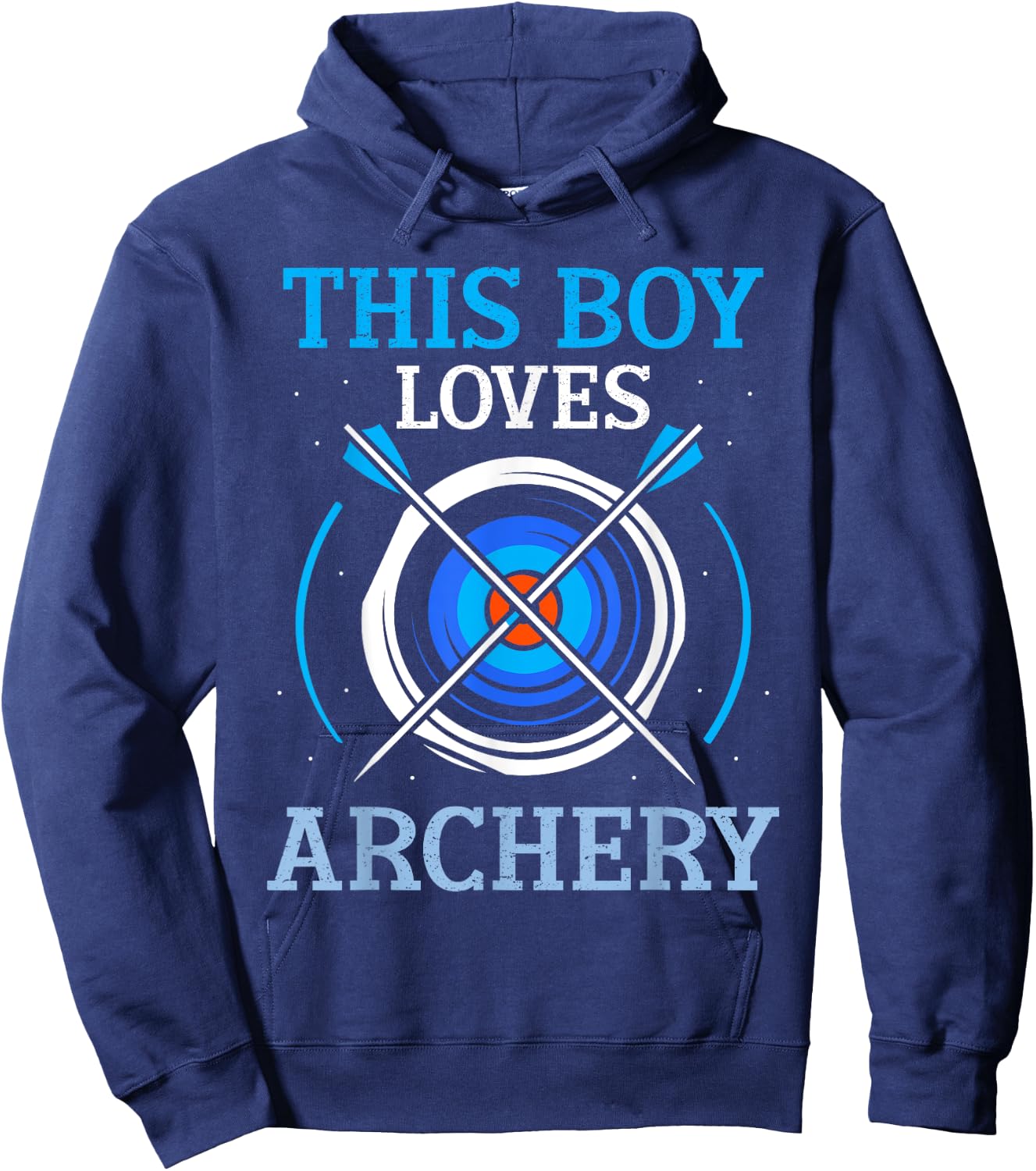 This Boy Loves Archery Archer Hobby Arrow Bow Hoodie - Hoodie | Navy