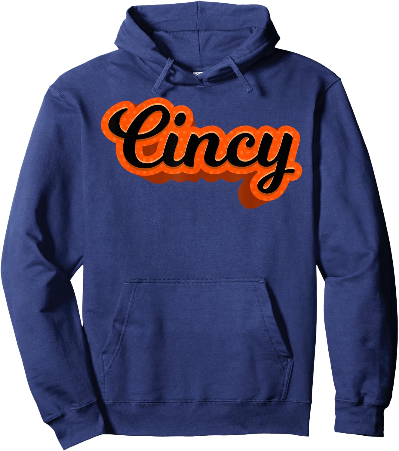 Cincy Orange and Black Hoodie - Hoodie | Navy