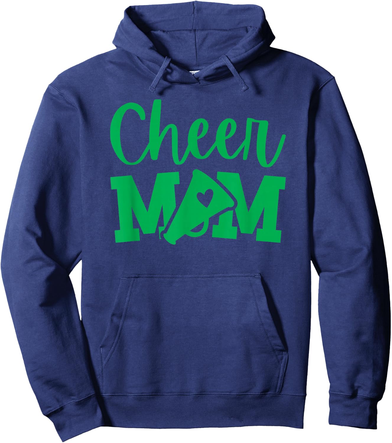 Cheer Mom Green Cheerleading Hoodie - Hoodie | Navy