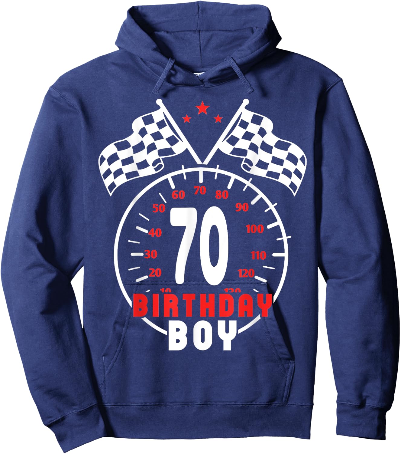 70th Birthday Boy Race Car Racing Car Driver 70 Year Old Hoodie - Hoodie | Navy