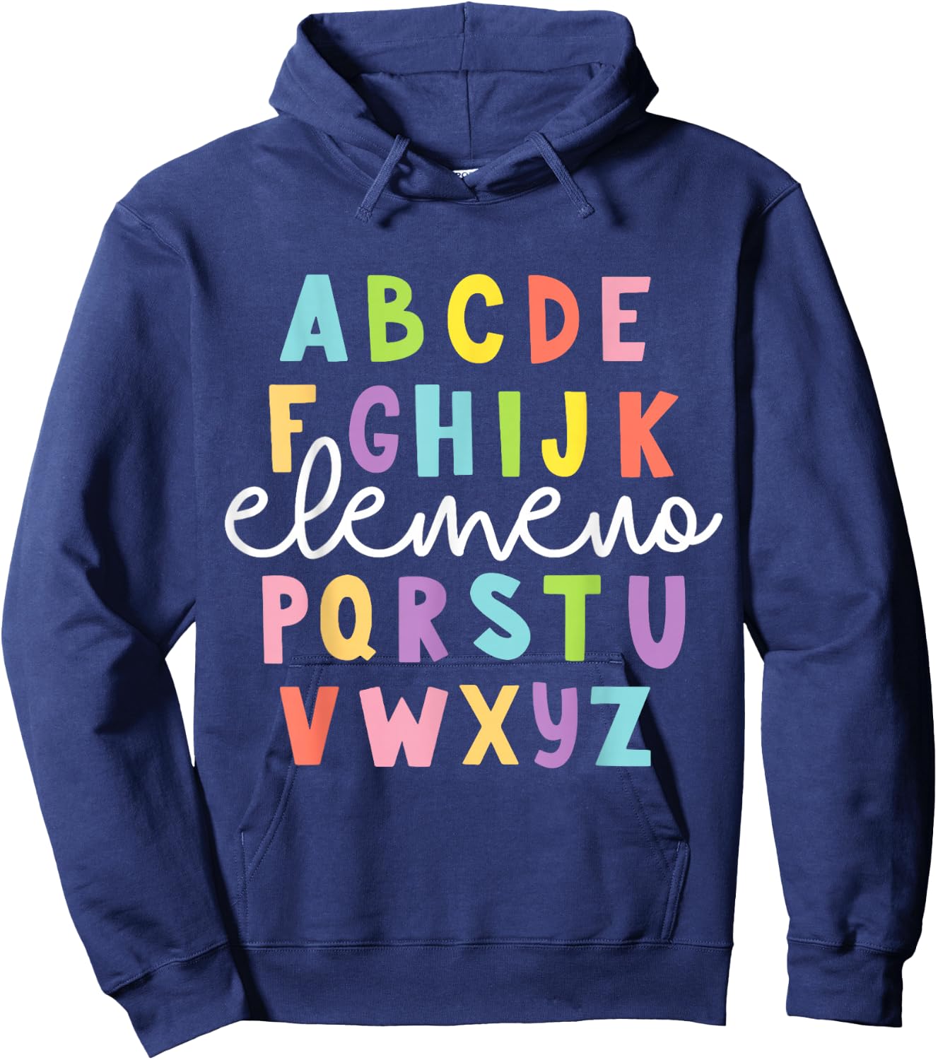 Alphabet ABC Elemeno Teacher Student Back To School Gift Hoodie - Hoodie | Navy