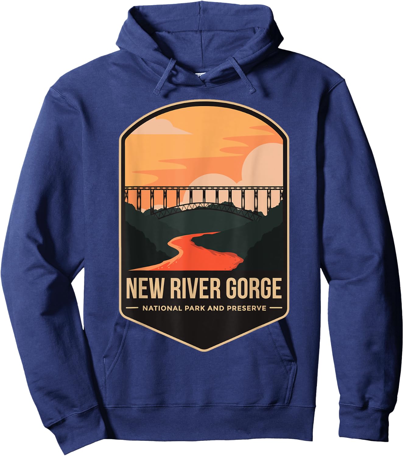 New River Gorge National Park 1978 West Virginia Hoodie - Hoodie | Navy