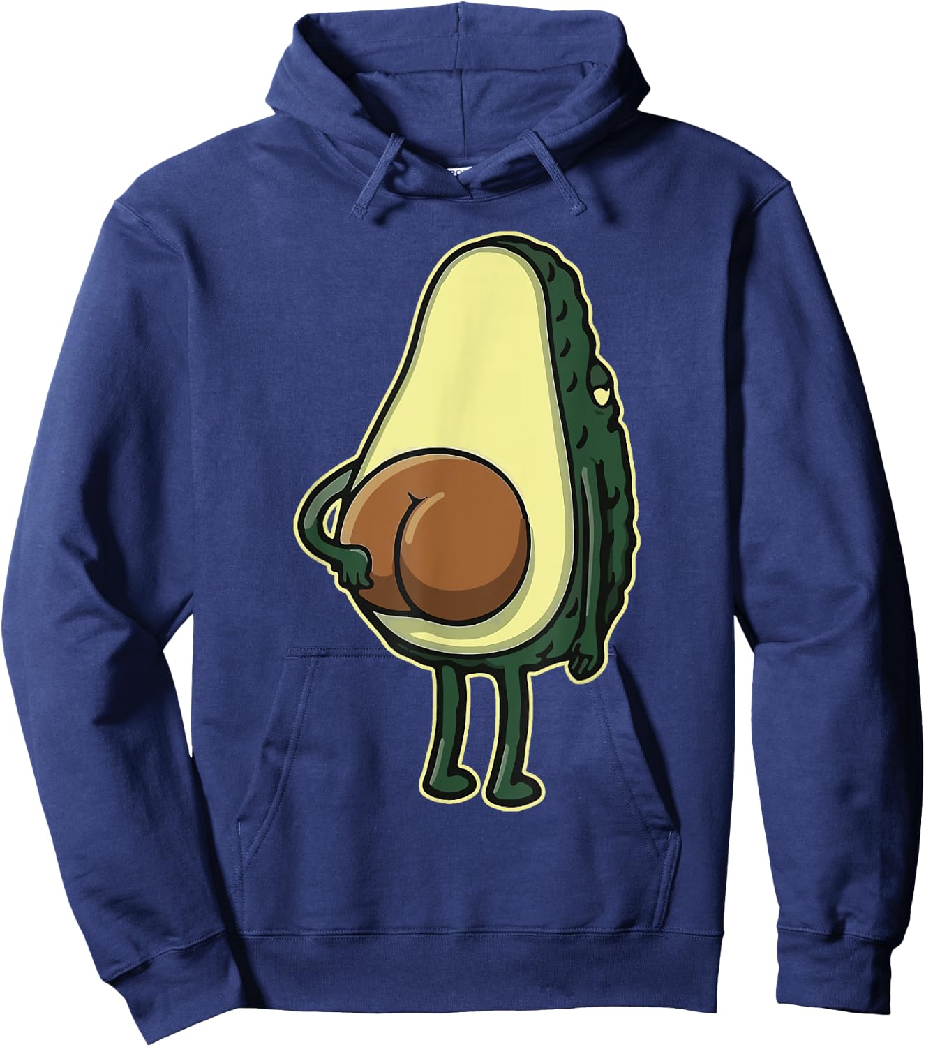 Funny Avocado Scratching Butt Vegan Guacamole Men Women Kids Hoodie - Hoodie | Navy