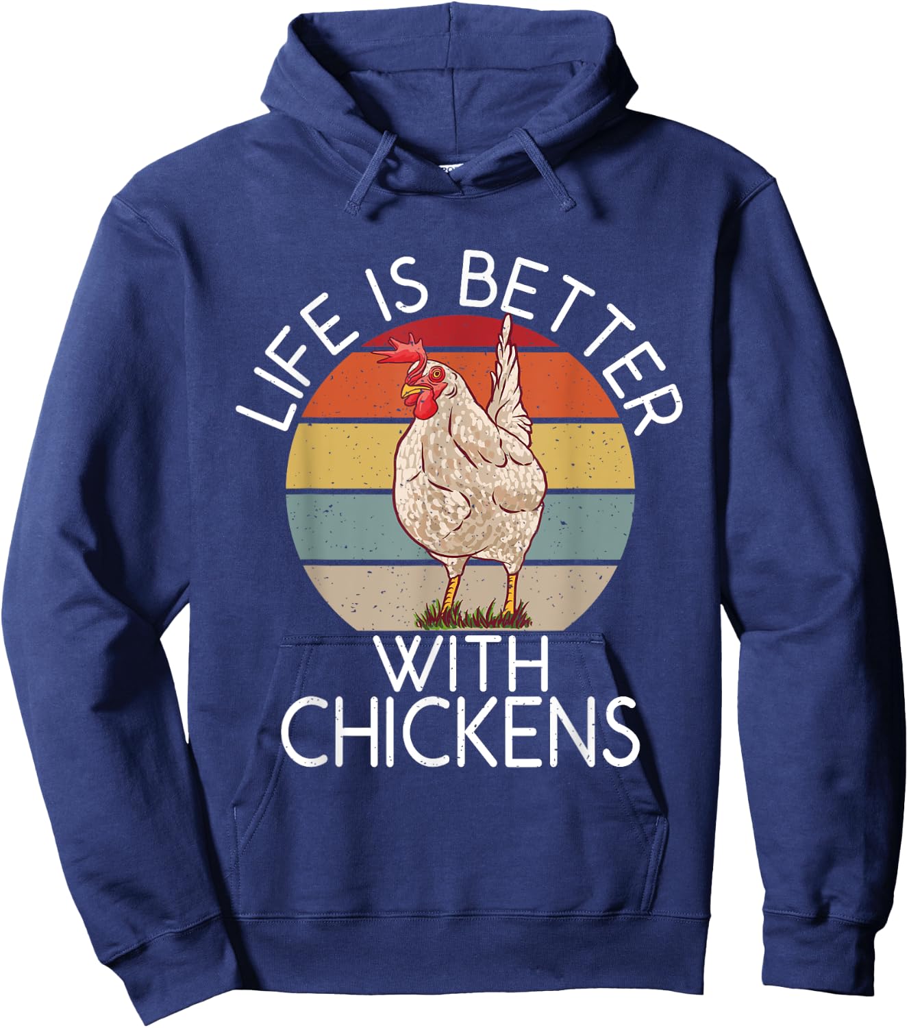 Life is better with Chickens Hen Chicken Lover Hoodie - Hoodie | Navy