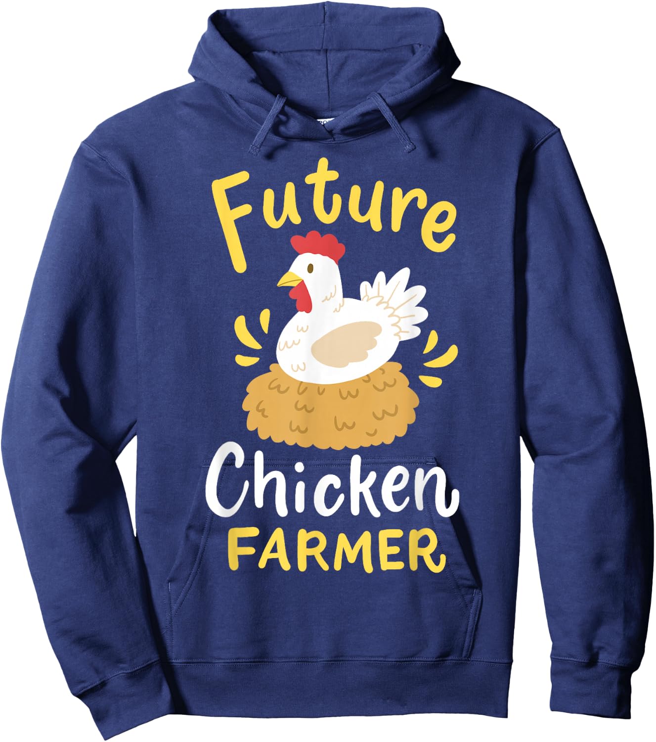 Future Chicken Farmer Rancher Farming Hoodie - Hoodie | Navy