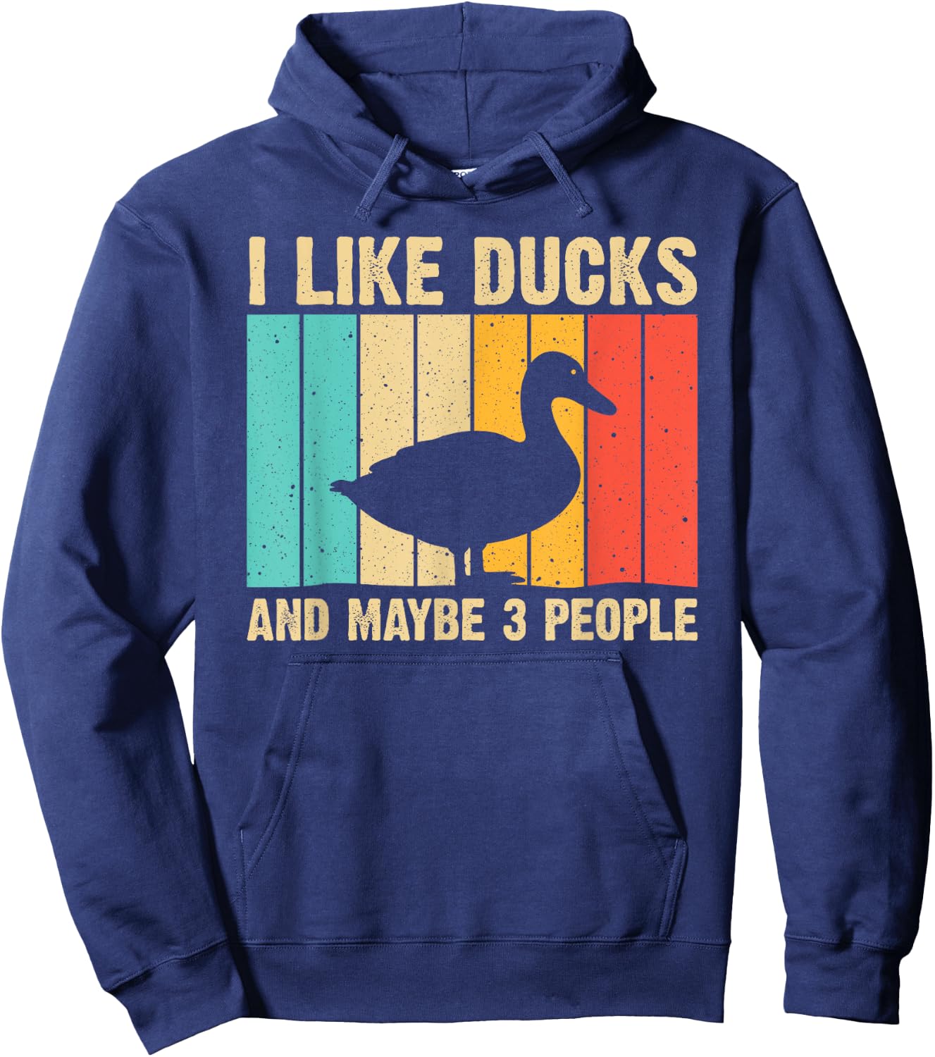 Vintage Duck Design For Duck Lovers Men Women Mallard Drake Hoodie - Hoodie | Navy