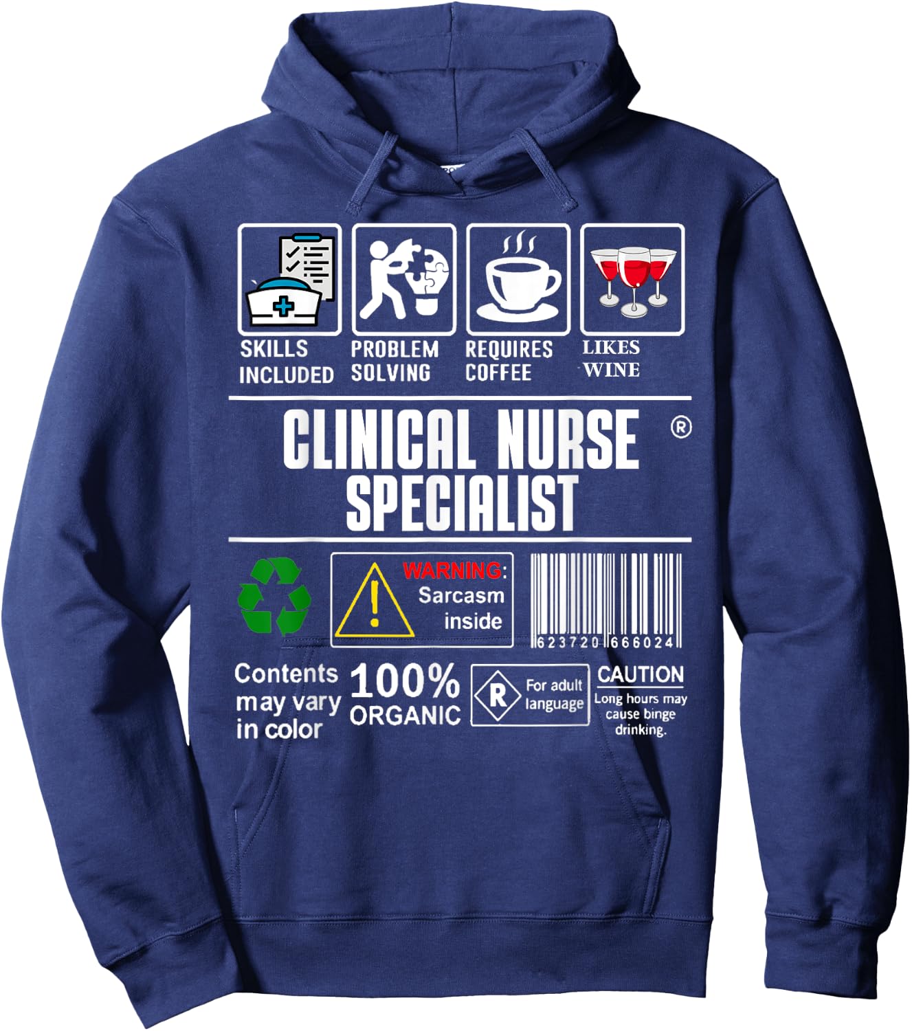 Clinical Nurse Specialist Skills Included Problem Solving Hoodie - Hoodie | Navy