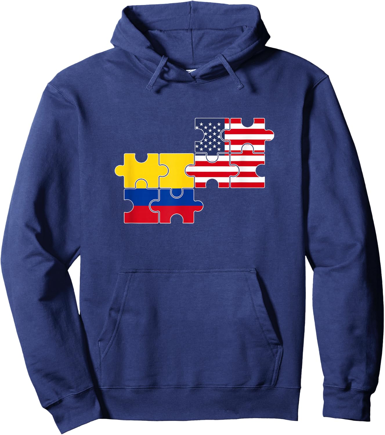 Colombia USA Flag American Colombian Hoodie - Hoodie | Navy