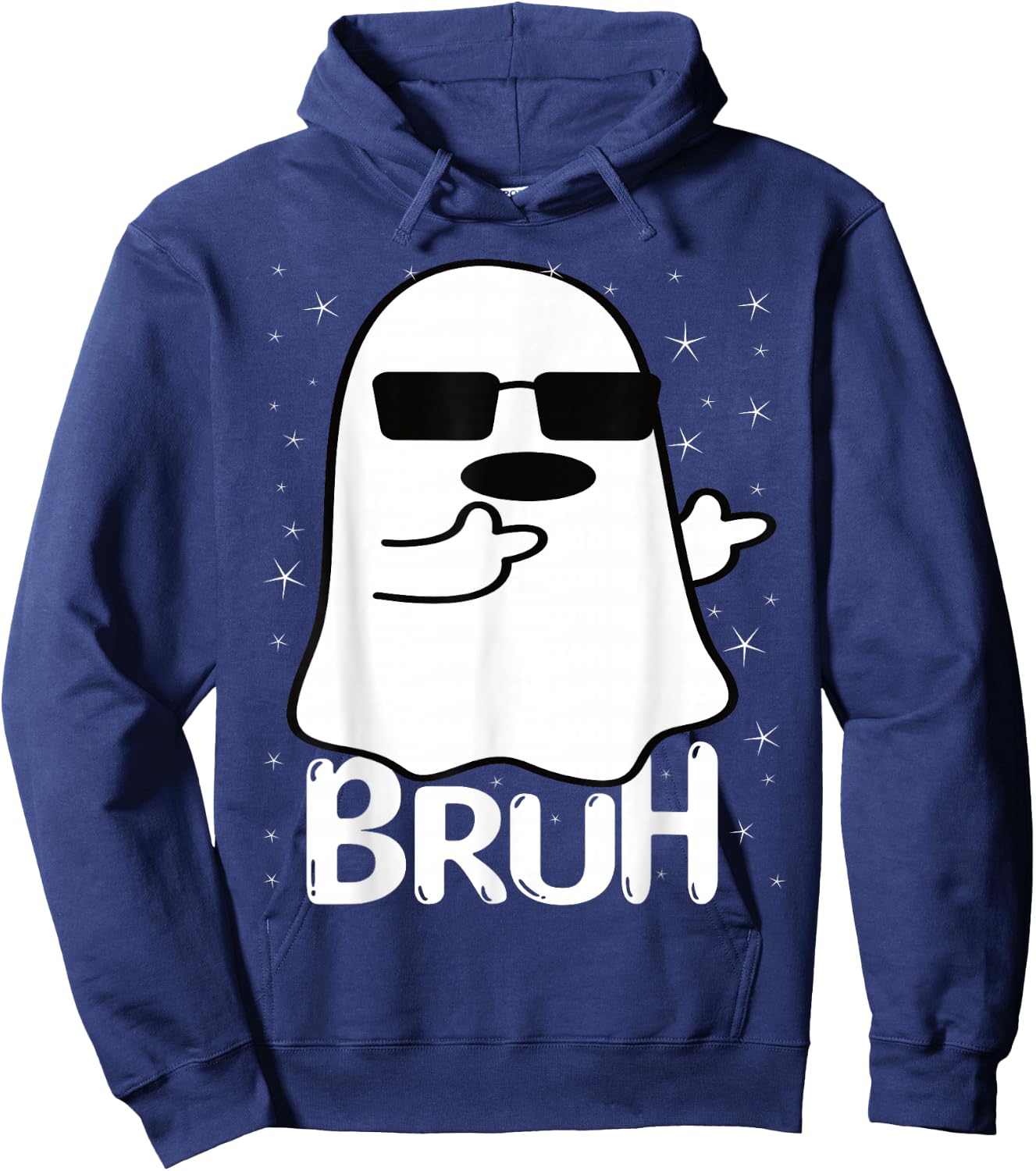 Bruh Ghost Funny Halloween Costume Men Kids Boys Hoodie - Hoodie | Navy