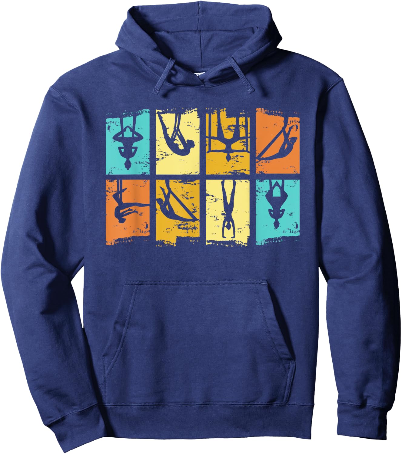 Vintage Aerialists Retro Aerial Silk Acrobatics Dance Circus Hoodie - Hoodie | Navy
