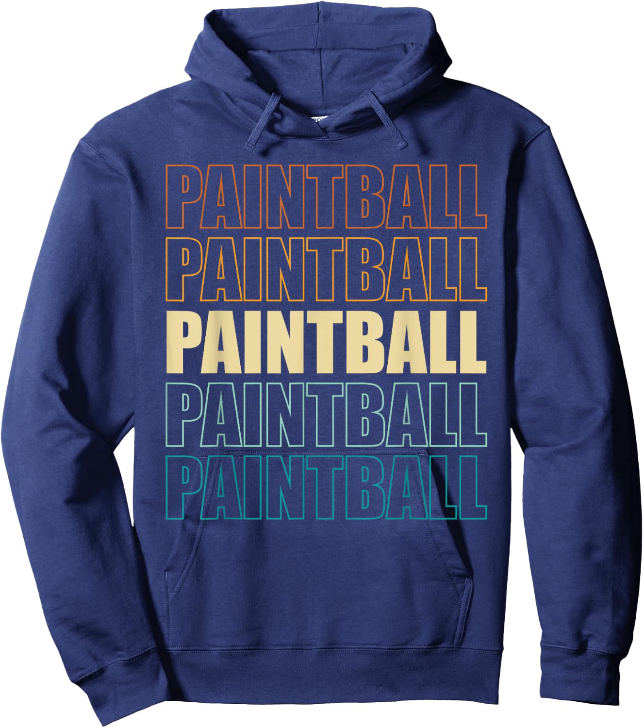 Vintage Paintball Paintballing Paintballer Retro Hoodie - Hoodie | Navy