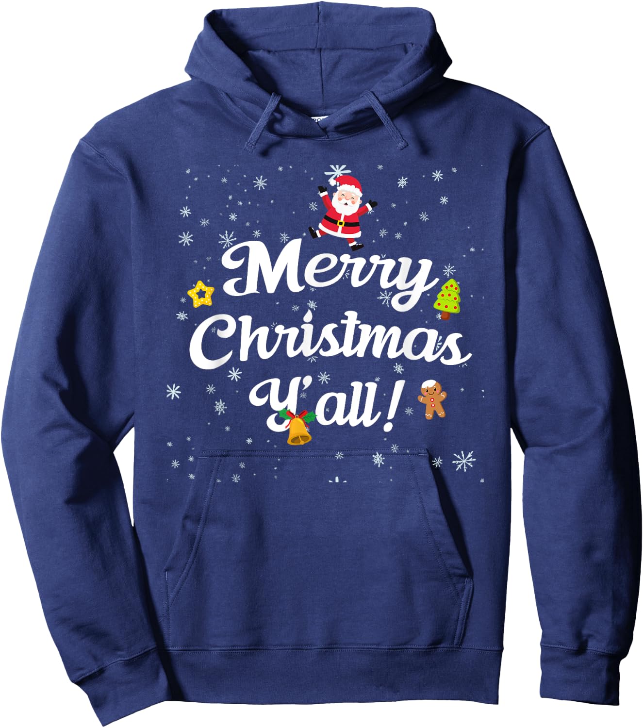 Merry Christmas Y'all Hoodie - Hoodie | Navy
