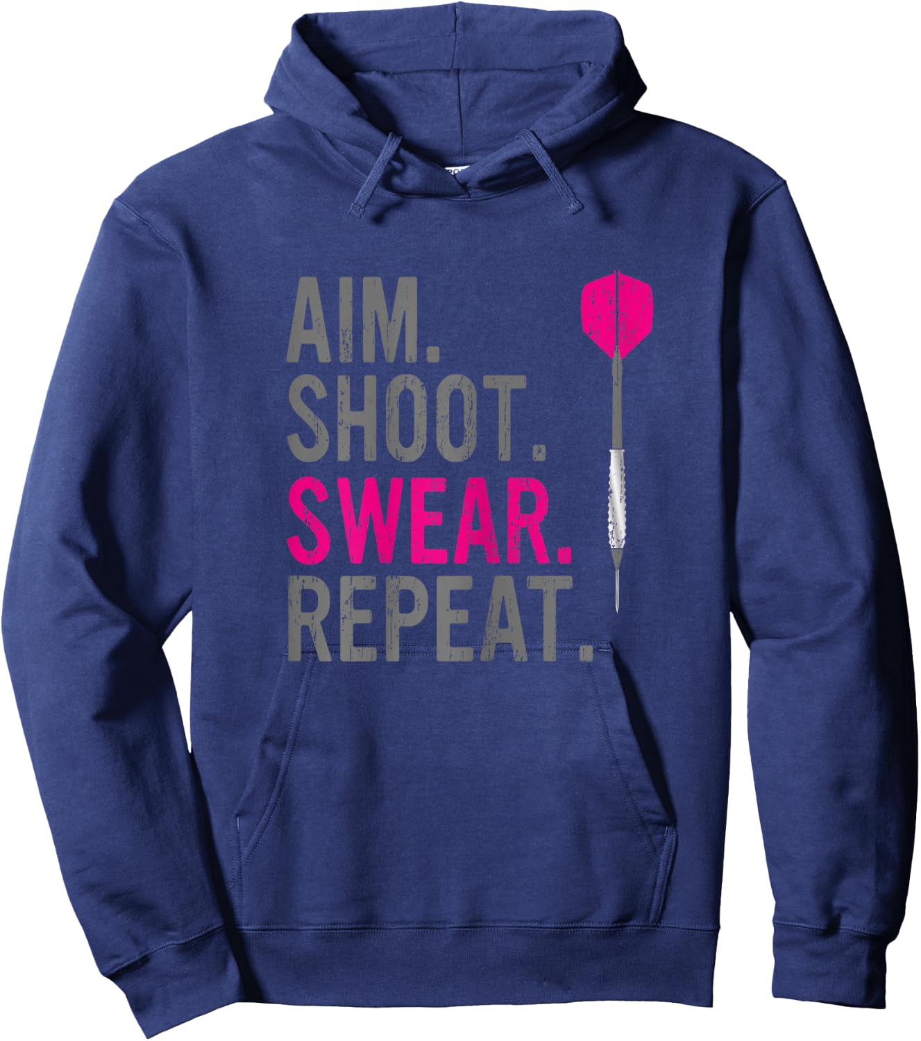 Aim Shoot Swear Repeat - Darts Hoodie - Hoodie | Navy