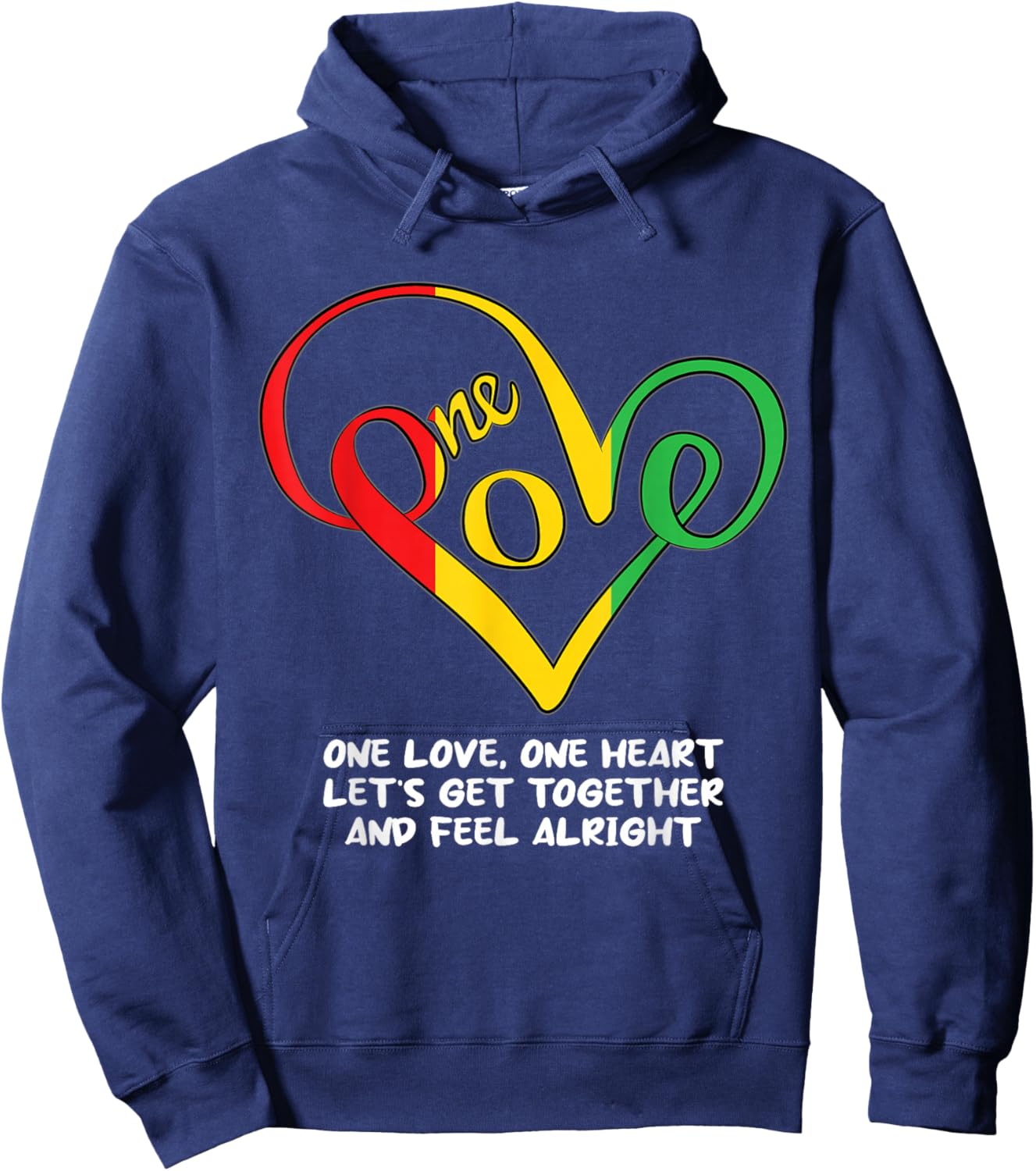 One African Love Heart Black History Month Cool BLM Melanin Hoodie - Hoodie | Navy