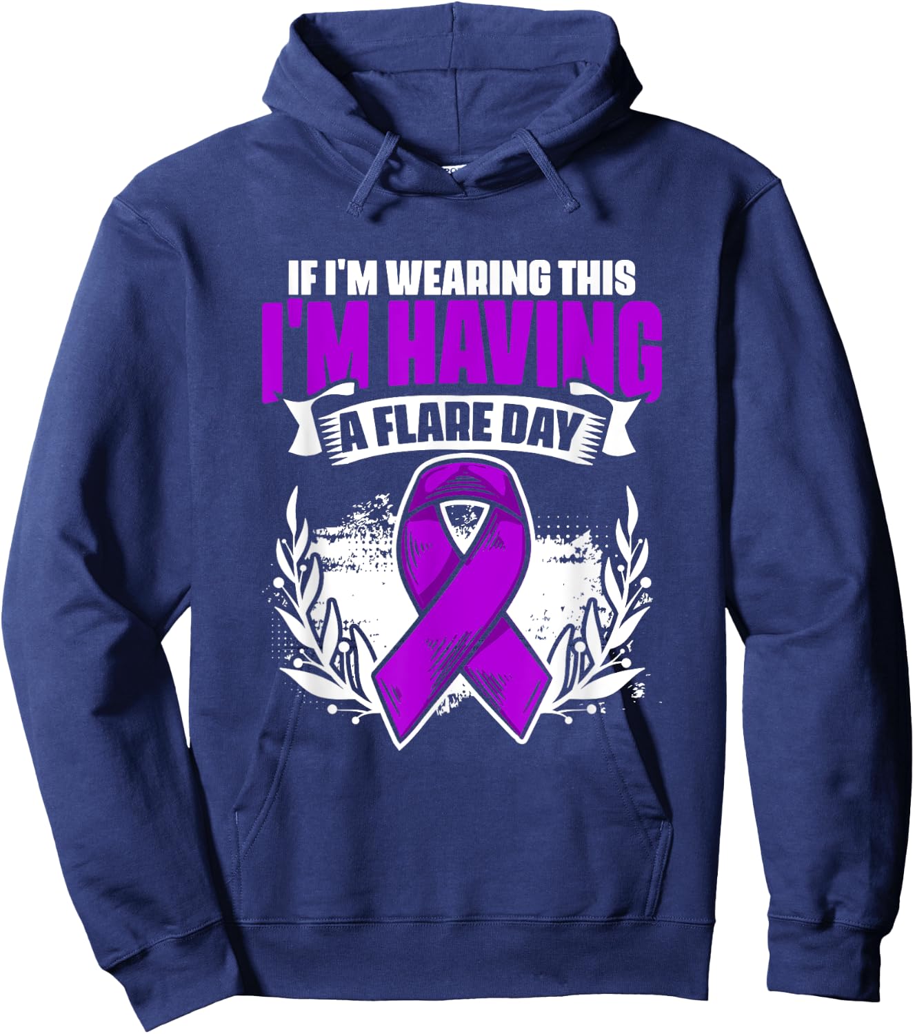 Flare Day - Fibro Survivor Warrior Fibromyalgia Awareness Hoodie - Hoodie | Navy