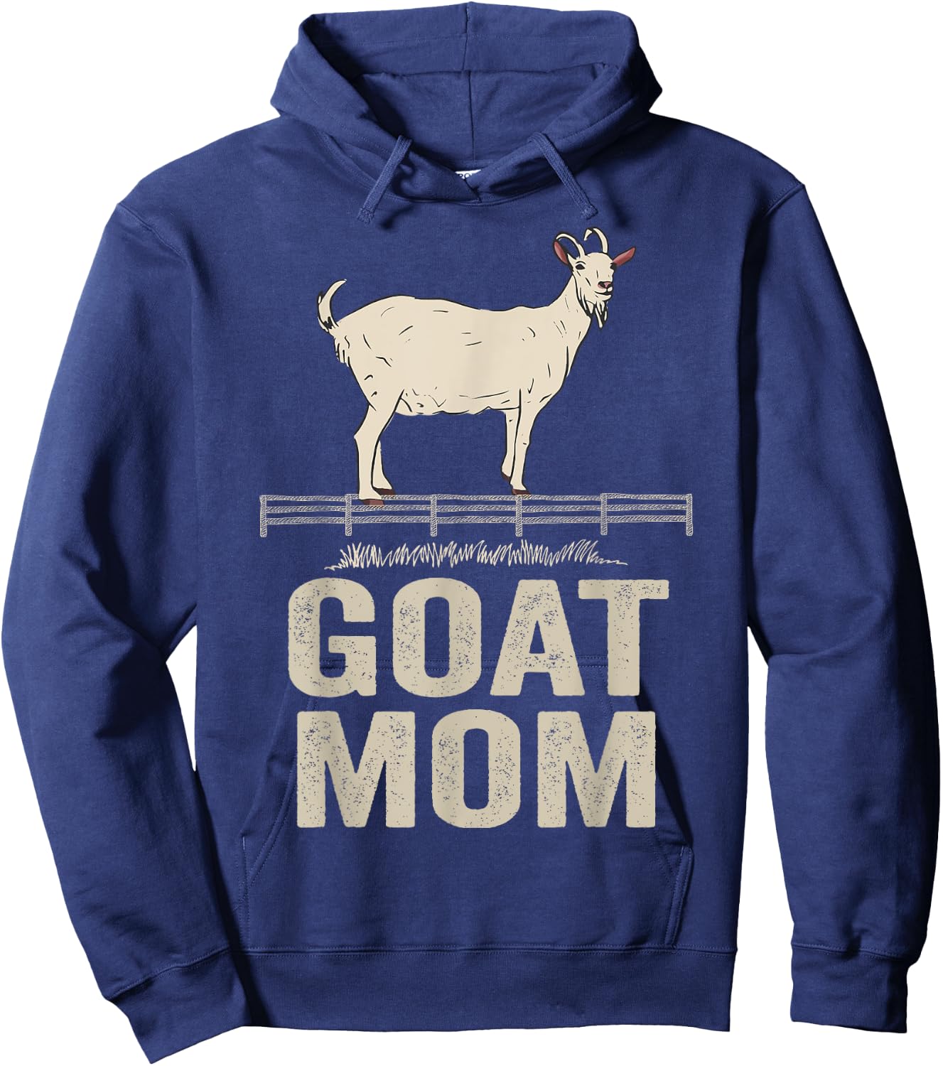 Funny Goat Mom I Love My Goat Retro Vintage Goat Lover Gift Hoodie - Hoodie | Navy
