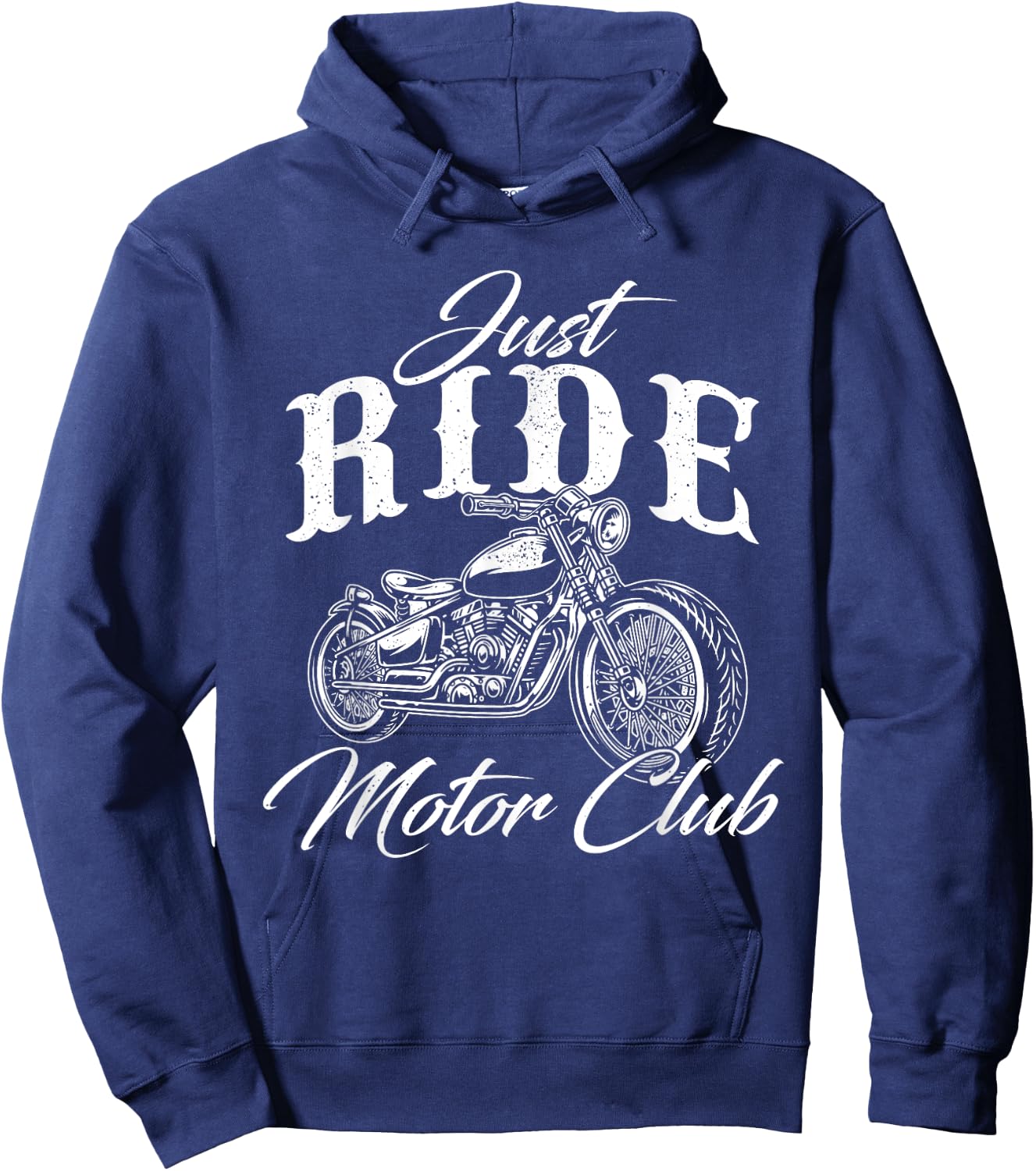 Just Ride Motor Club - Biker Motorcycle Rider Hoodie - Hoodie | Navy
