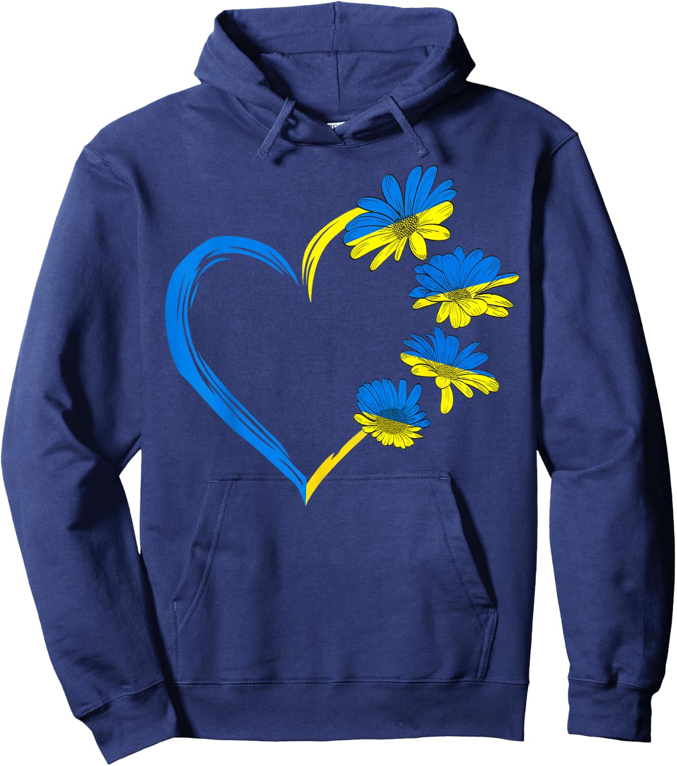 Ukraine Flag Sunflower Vintage Ukrainian Lovers Ukraine Hoodie - Hoodie | Navy