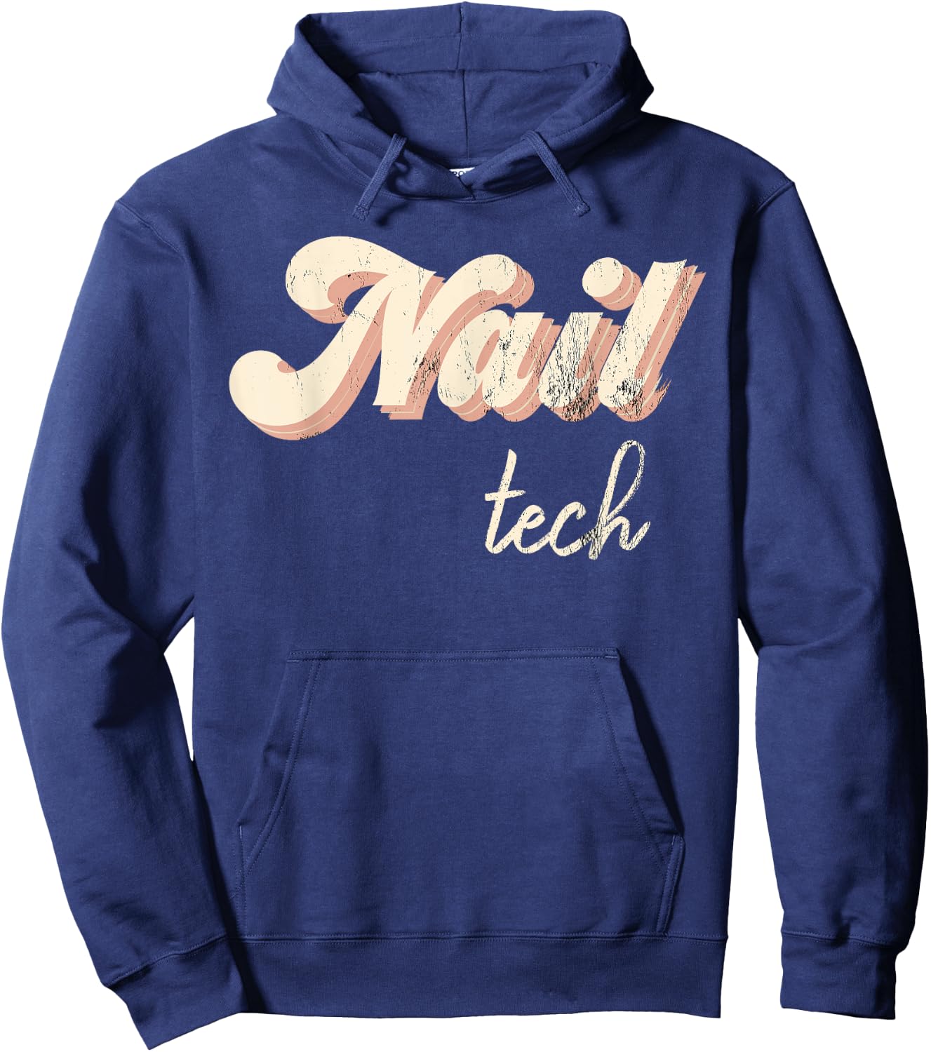 Vintage Nail Technician Retro Nail Hustler Nail Tech Hoodie - Hoodie | Navy
