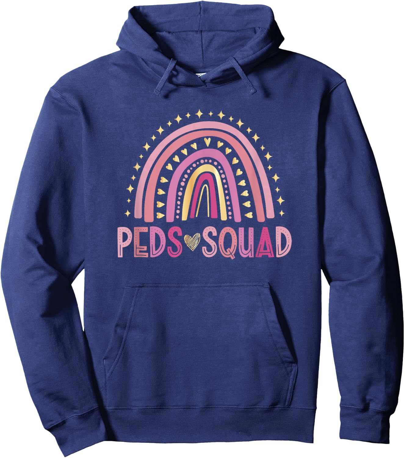 Pediatrician Rainbow Peds Squad Pediatric Nurse PEDS Hoodie - Hoodie | Navy