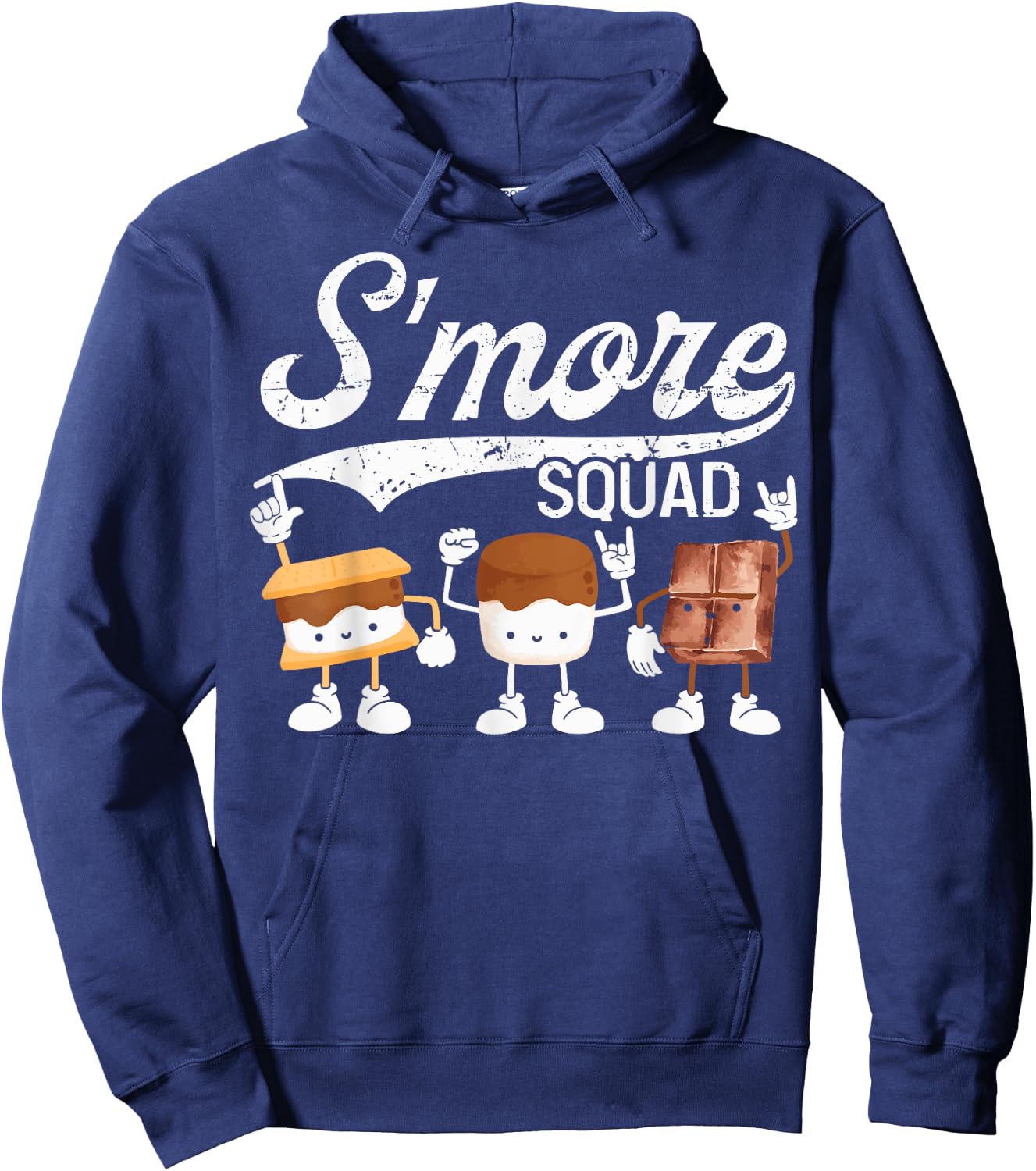 Smore Squad Camping Campfire Chocolate Marshmallow S'Mores Hoodie - Hoodie | Navy