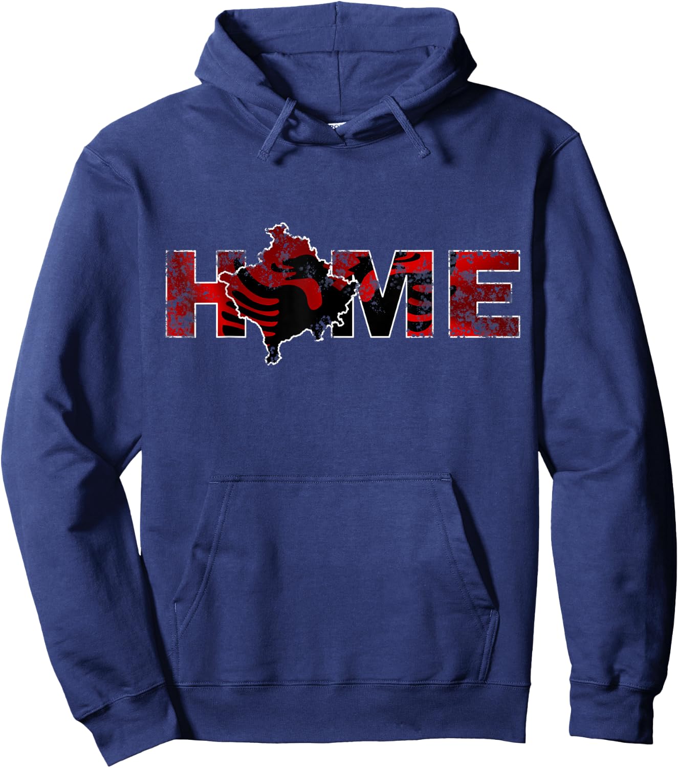 Kosovo Uck - Albania uqk Home Retro Hoodie - Hoodie | Navy