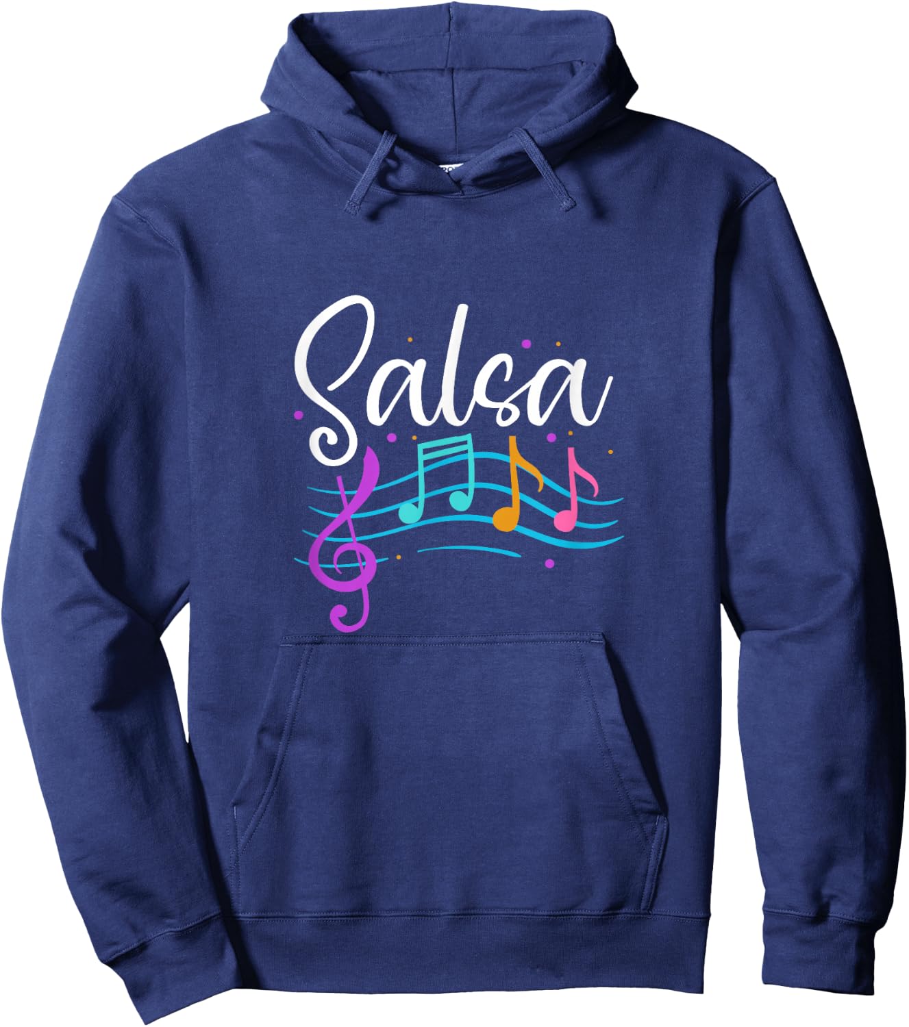 Salsa Musical Notes Latin Music Dance Hoodie - Hoodie | Navy