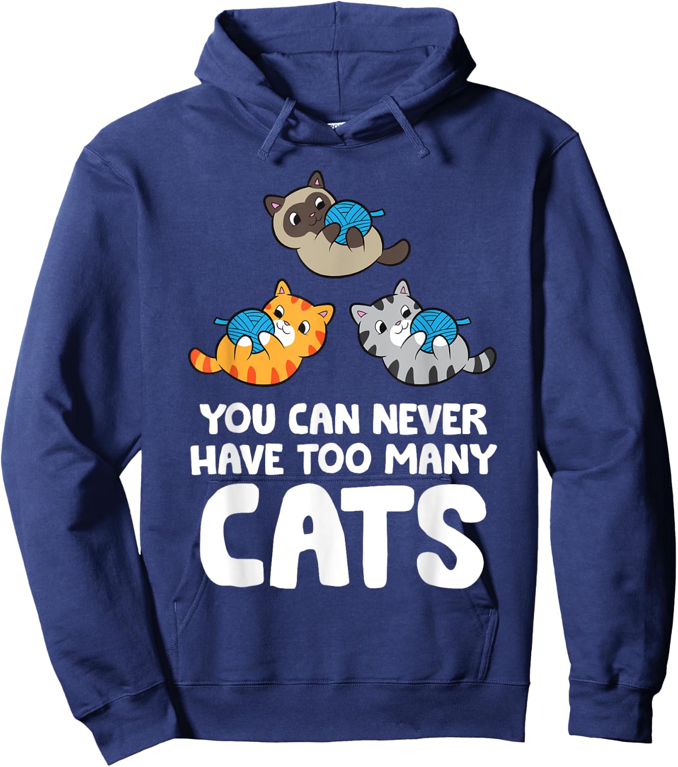 You Can Never Have Too Many Cats Hoodie - Hoodie | Navy