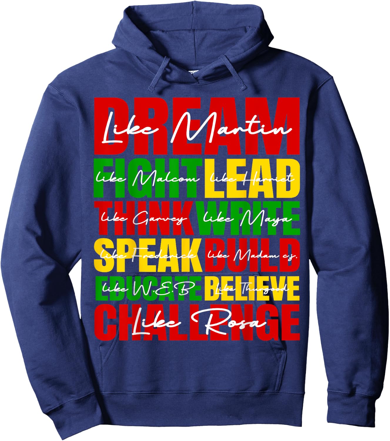 Dream Black History Month Juneteenth African American Gifts Hoodie - Hoodie | Navy