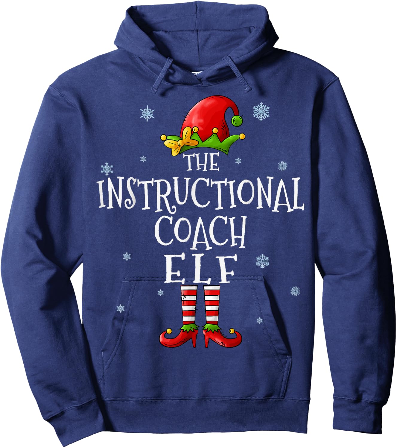The Instructional Coach Elf Squad Funny Matching Christmas Hoodie - Hoodie | Navy