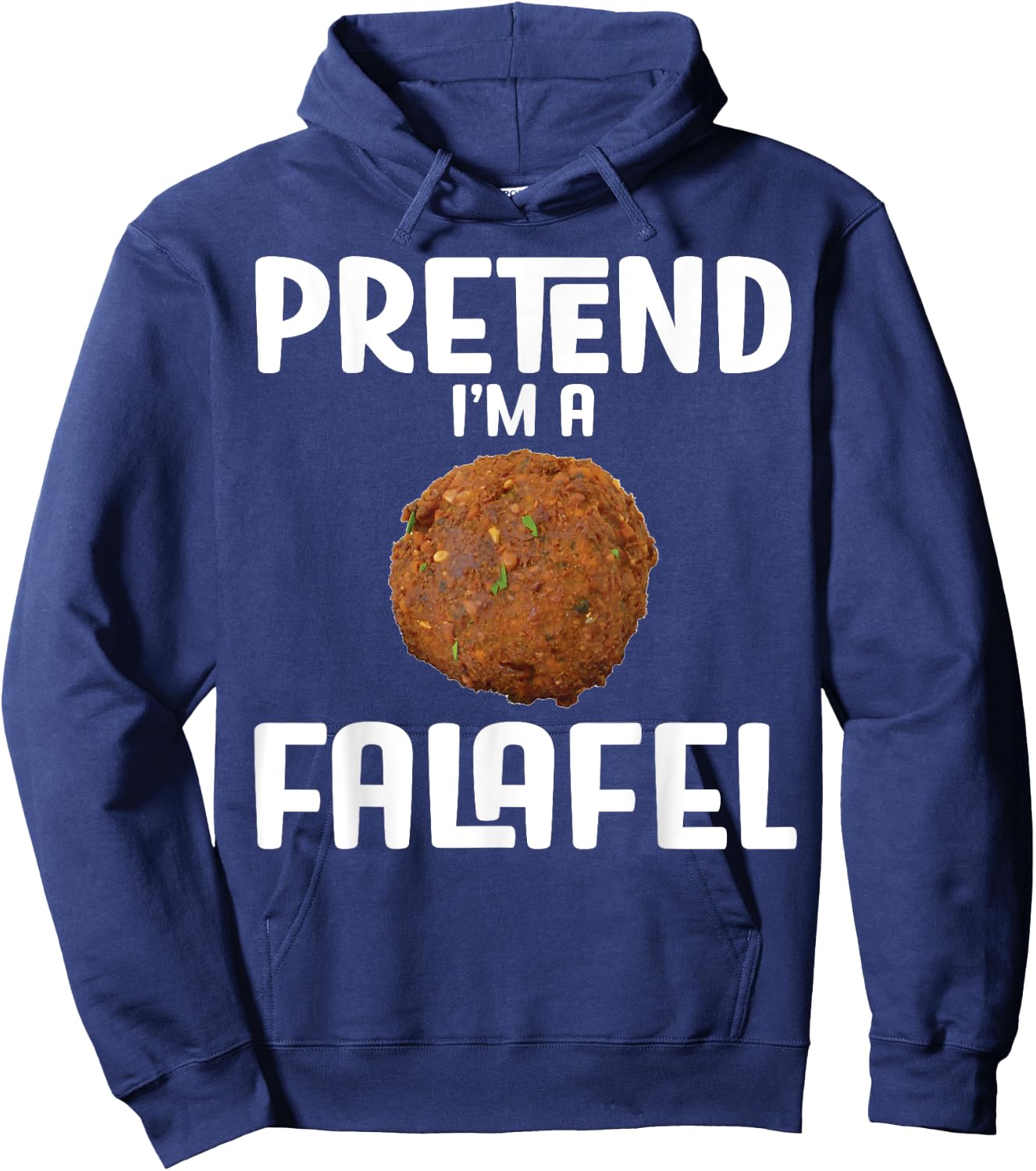 Funny Halloween Lazy Costume Outfit Pretend Im a falafel Hoodie - Hoodie | Navy