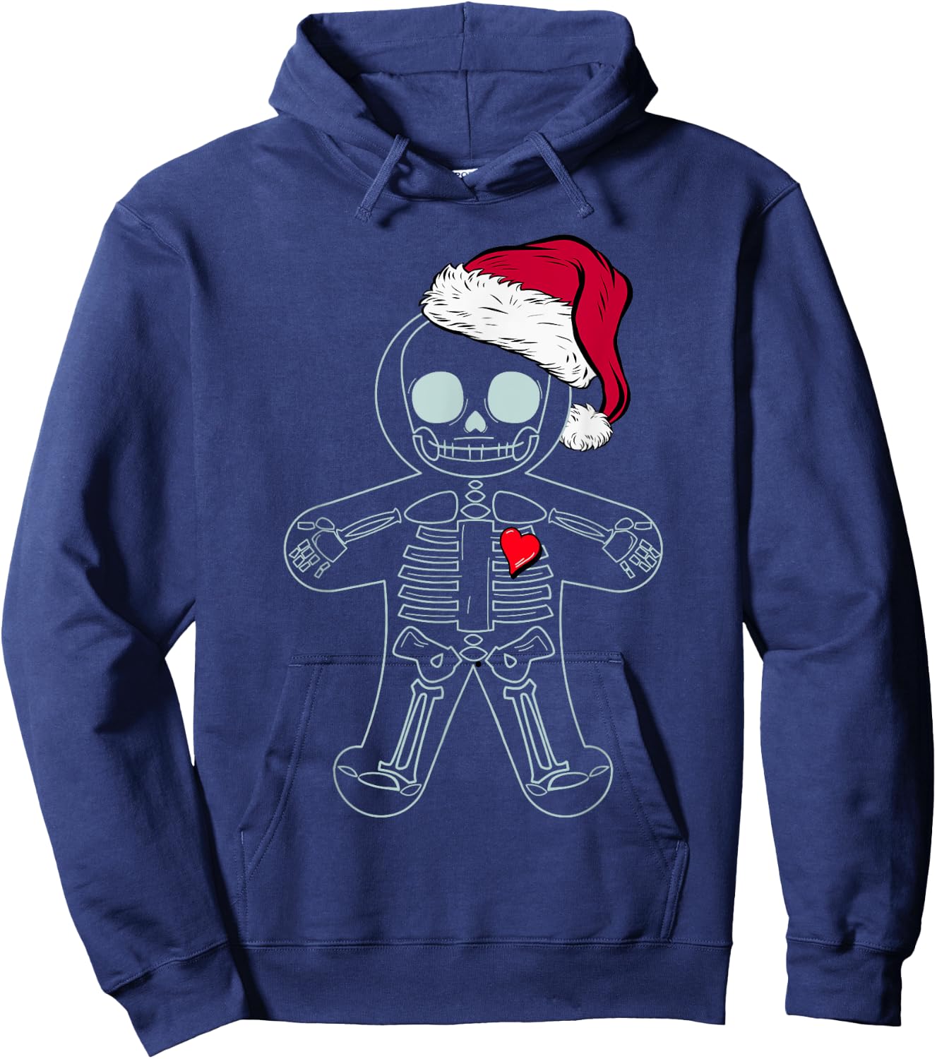 X-Ray Gingerbread Man Skeleton Christmas Nurse Xray Tech Hoodie - Hoodie | Navy