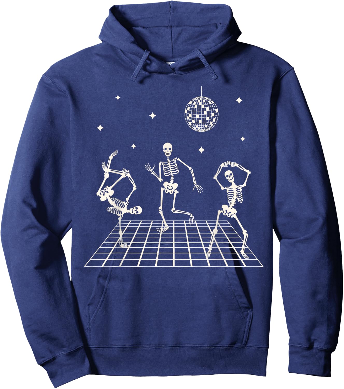Skeletons Dancing at the Club with a disco ball Halloween Hoodie - Hoodie | Navy