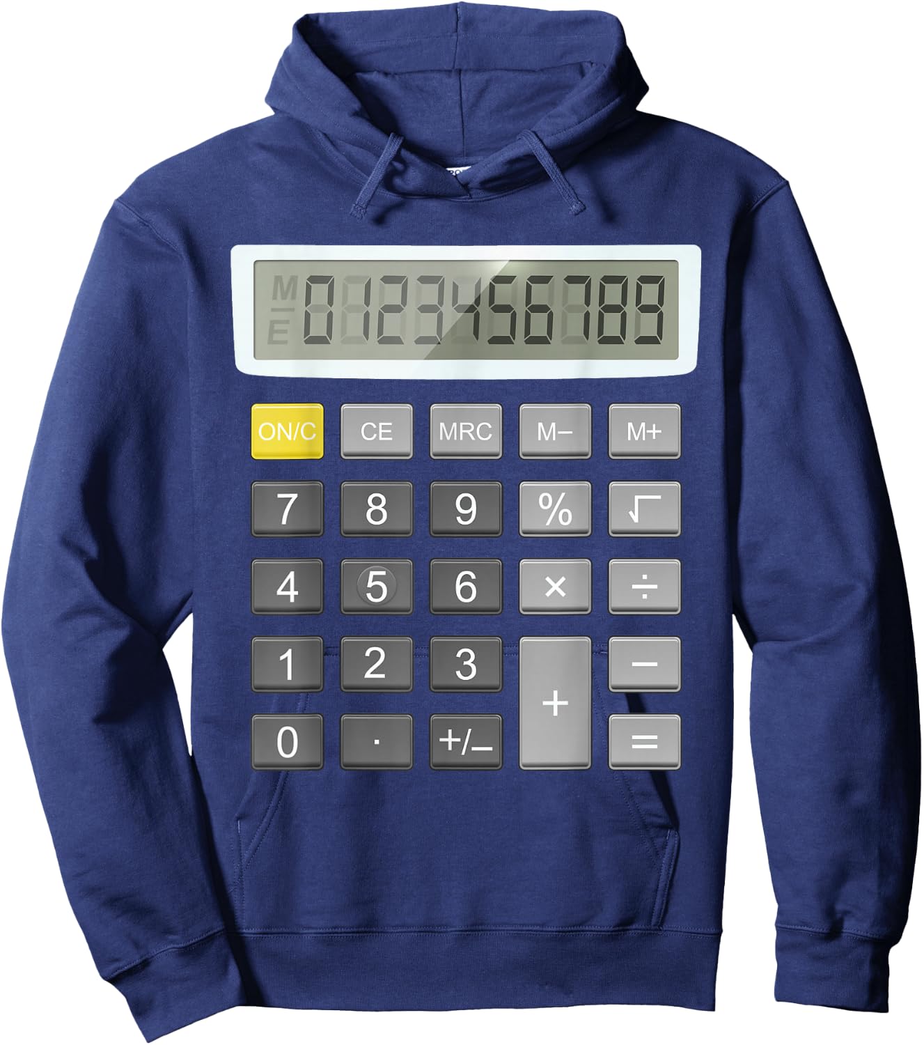 Maths Day Costume Idea for Kids & Calculator Costume Hoodie - Hoodie | Navy