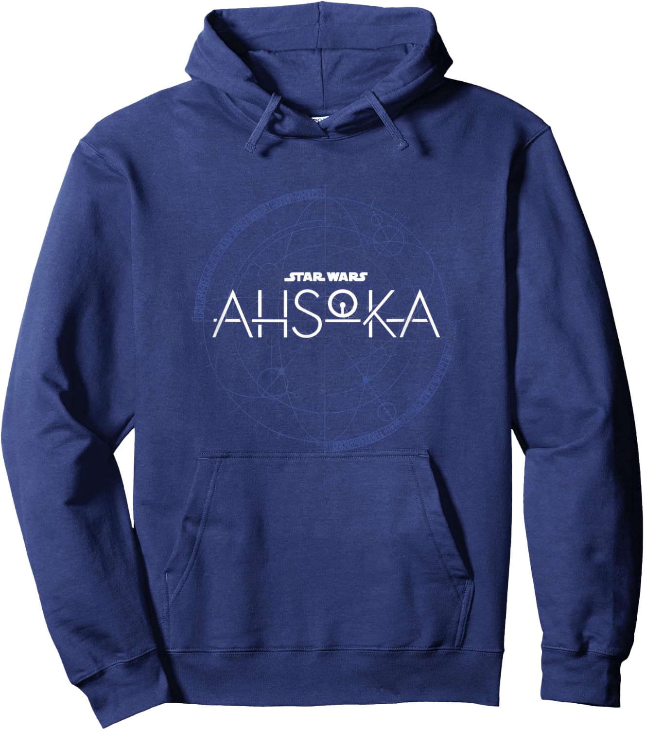 Star Wars: Ahsoka Series Official Stylized Logo Vintage Hoodie - Hoodie | Navy