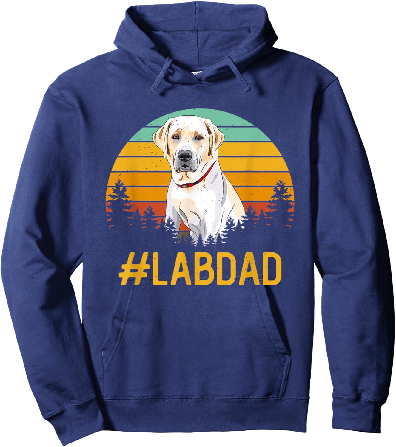 Labdad Dog Lover Fathers Day Labrador Puppy Breeder Dog Dad Women Hoodie - Hoodie | Navy
